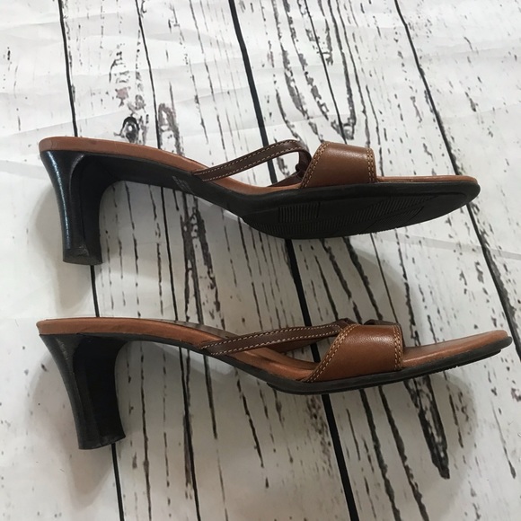 Pesaro Brown Leather Slip-On Sandals 2 - Picture 6 of 16